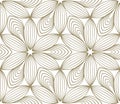 Minimalistic repeating linear flower pattern