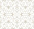 Minimalistic repeating linear flower pattern