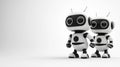 Minimalistic Robot Illustration for PowerPoint. Generative AI