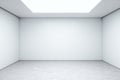 Minimalistic room space with empty white wall Royalty Free Stock Photo
