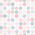 Minimalistic seamless pattern. Vector hand drawn illustration in pastel colors. A simple background is ideal for Royalty Free Stock Photo