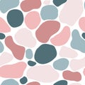 Minimalistic seamless spot pattern. Vector hand drawn illustration in pastel colors. A simple background ideal for printing,