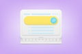 Minimalistic search bar on website 3d icon