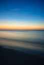 Minimalistic seascape at twilight Royalty Free Stock Photo