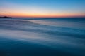 Minimalistic seascape at twilight Royalty Free Stock Photo