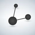 Minimalistic Share connection black icon Royalty Free Stock Photo