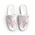 Minimalistic Slippers With Spring Theme Design