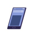 Minimalistic Smartphone Display with Internet Browser Interface