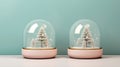 Minimalistic Snow Globes With Photorealistic Renderings