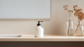 Minimalistic Soap Dispensers Scene With Japanese Influence Royalty Free Stock Photo