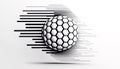Minimalistic soccer ball emblem isolated, generative AI. Royalty Free Stock Photo