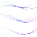 Minimalistic soft smooth futuristic swoosh lines web header set.