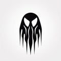 Minimalistic Specter Icon On White Background Pattern Design