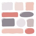 Minimalistic speech bubbles set. Vector blank quote frames