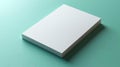 Minimalistic stack of blank white paper on a pastel green background with clean design Royalty Free Stock Photo