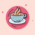 Vector bright coffee logo design