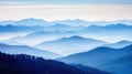 Minimalistic Sunset Landscape in the Blue Ridge Mountains AI Generated