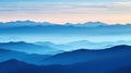 Minimalistic Sunset Landscape in the Blue Ridge Mountains AI Generated