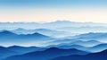 Minimalistic Sunset Landscape in the Blue Ridge Mountains AI Generated