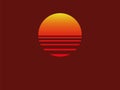 Minimalistic sunset