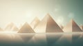 Minimalistic Superb Clean Image of Abstract Pyramids AI Generated