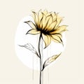 Minimalistic Surrealism: Delicate Realism Of A Yellow Flower