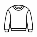 Minimalistic Sweatshirt Icon - Clean-lined, Pixelated Design