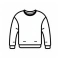 Minimalistic Sweatshirt Icon Design On White Background