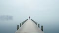 Minimalistic Symmetry: A Calming Serenity On A Foggy Day