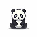 Minimalistic Symmetry: A Cute Panda Bear Illustration