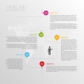 Minimalistic timeline infographics design template Royalty Free Stock Photo