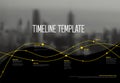 Minimalistic timeline template with photo placeholder and yellow accent