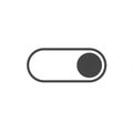 A minimalistic toggle switch icon. The design features an elongated oval shape with a Royalty Free Stock Photo
