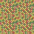 Minimalistic traditional ethnic pattern. Geometric fun colorful square shapes