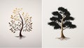 Minimalistic Tree Logo: A Serene Representation of Nature\'s Beauty, Made with Generative AI