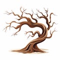 Minimalistic tree silhouette in vector art style