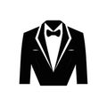 Minimalistic Tuxedo Design Icon - Elegant Clothing Logo