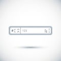A minimalistic user interface element displaying a numeric input field. It contains Royalty Free Stock Photo