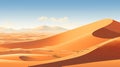 Minimalistic Vector Art Of Dune On La Route Des Cretes