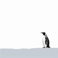 Minimalistic Vector Art Of A Penguin Asking For Food Royalty Free Stock Photo