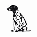 Iconic Silhouette Of Dalmatian: Symbolic, Realistic, And Gritty