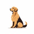 Golden Retriever Vector Dog Character Symbol - Vibrant Illustrations