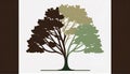 Minimalistic Vector Tree Icon, Paul Rand Inspired, Made with Generative AI