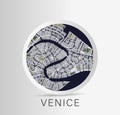 Minimalistic Venice city map icon