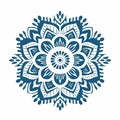 Minimalistic Vintage Stamp Mandalas Icon On White Background