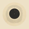 Minimalistic Vinyl Record With Circular Design