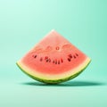 Minimalistic Watermelon Design On Light Yellow Background