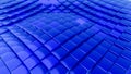 Minimalistic waves pattern made of cubes. Abstract Blue Cubic Waving Surface Futuristic Background. 3d render illustration