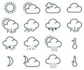 Minimalistic weather icons