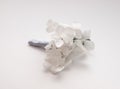 Minimalistic white hydrangea wedding buttonhole